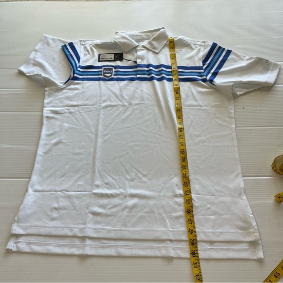 Fairway & Greene NWT Golf Polo Hoag Classic White Blue Stripes Size Large - Picture 7 of 8